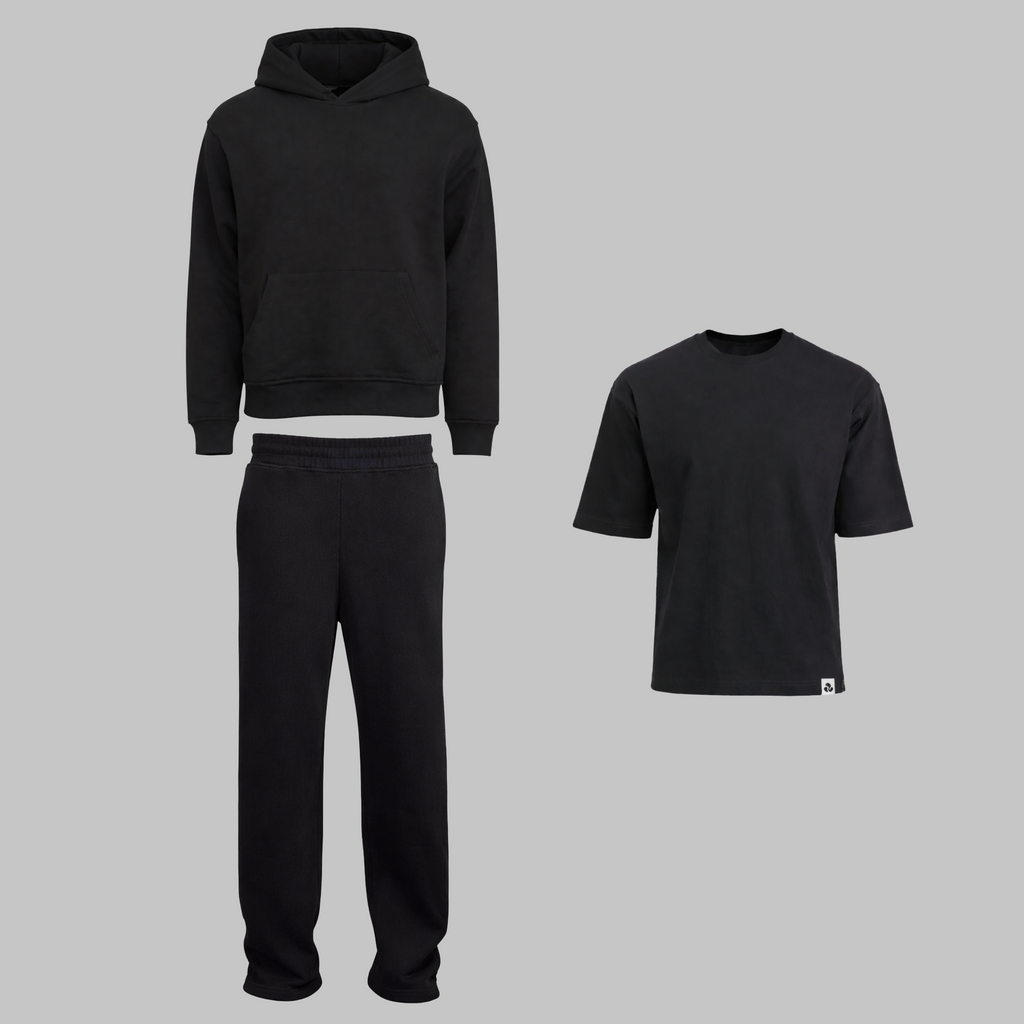Hoodie Set - Schwarz